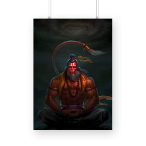 Lord Hanuman's Meditative Strength Wall Art