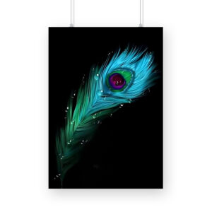 Lord Krishna's Peacock Feather Wall Art