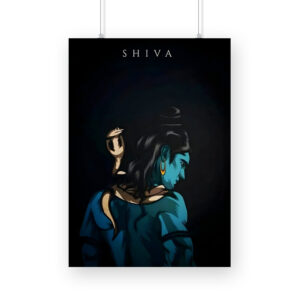 Animated Shiva in Azure Wall Art