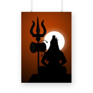 Lord Mahakal's Twilight Meditative Vigil Wall Art