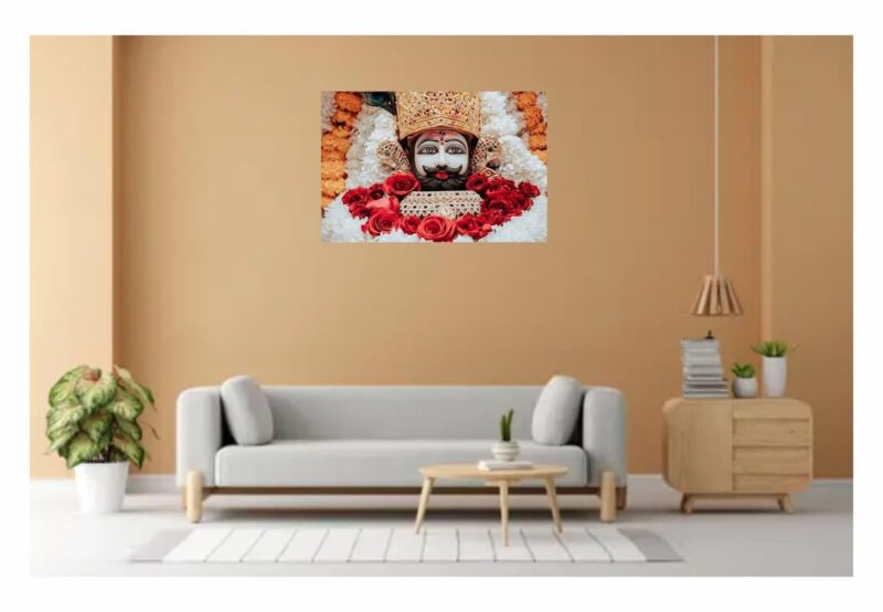 S.M. Prints|| Shree KHATU Shyam Home and Wall Decor Poster 12 inch x 18 inch & Gloss Finish||Hindu God Poster ||Poster for Room Bedroom Home Office Gym Wall Decor||SM-65