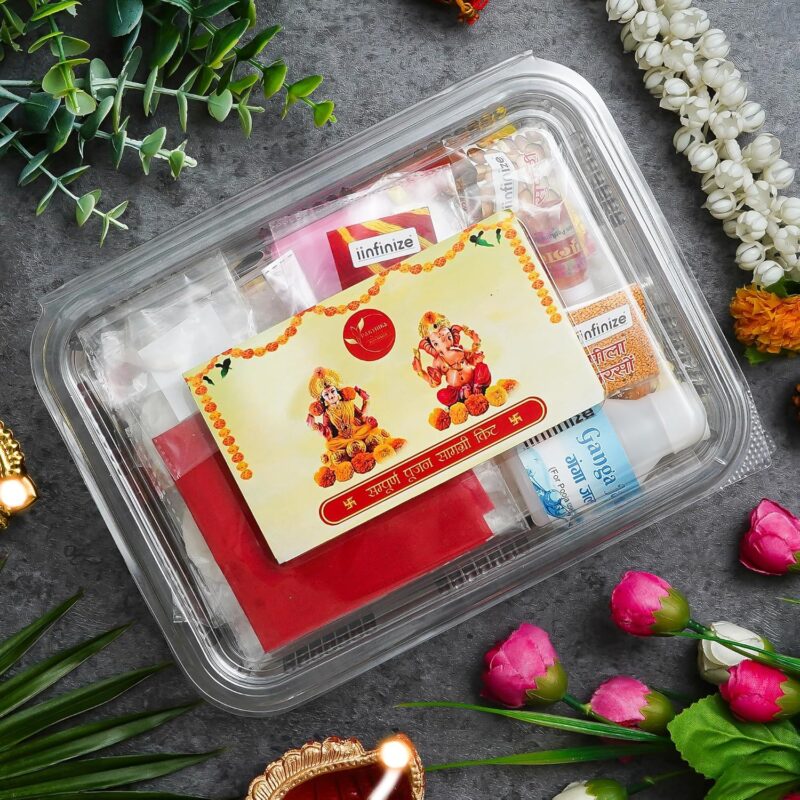 Handicraft Bazarr Laxmi Puja Items Complete Diwali Puja Kit 51 Items Diwali Combo Set Designer Pooja Thali Laxmi Ganesh Puja Kit