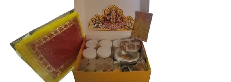 RIDDHI SIDDHI'S DIVINE EXPERIENCE- Navratri Puja Kit/Navdurga Pooja Kit for Durga Pujan/Navratri Puja Kit/Ghat sthapna Poojan Kit| Maa Laxmi-Ambe-Durga Pooja (Navratri Puja Kit)