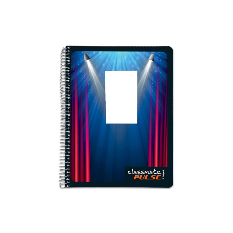 Classmate Pulse 6 Subject Notebook - Single Line, 300 Pages, Spiral Binding, 240mm*180mm