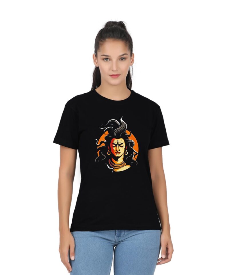 POP GENIC Graphic Printed Adiyogi Shiva Mahadev Hindu God Quotes Slogan 100% Cotton Regular Fit Unisex T-Shirt for Men & Women PG245