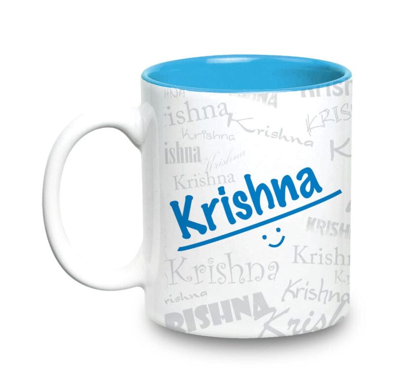 Hot Muggs Me Graffiti Mug - Krishna Personalised Name Ceramic, 315ml, 1 Unit