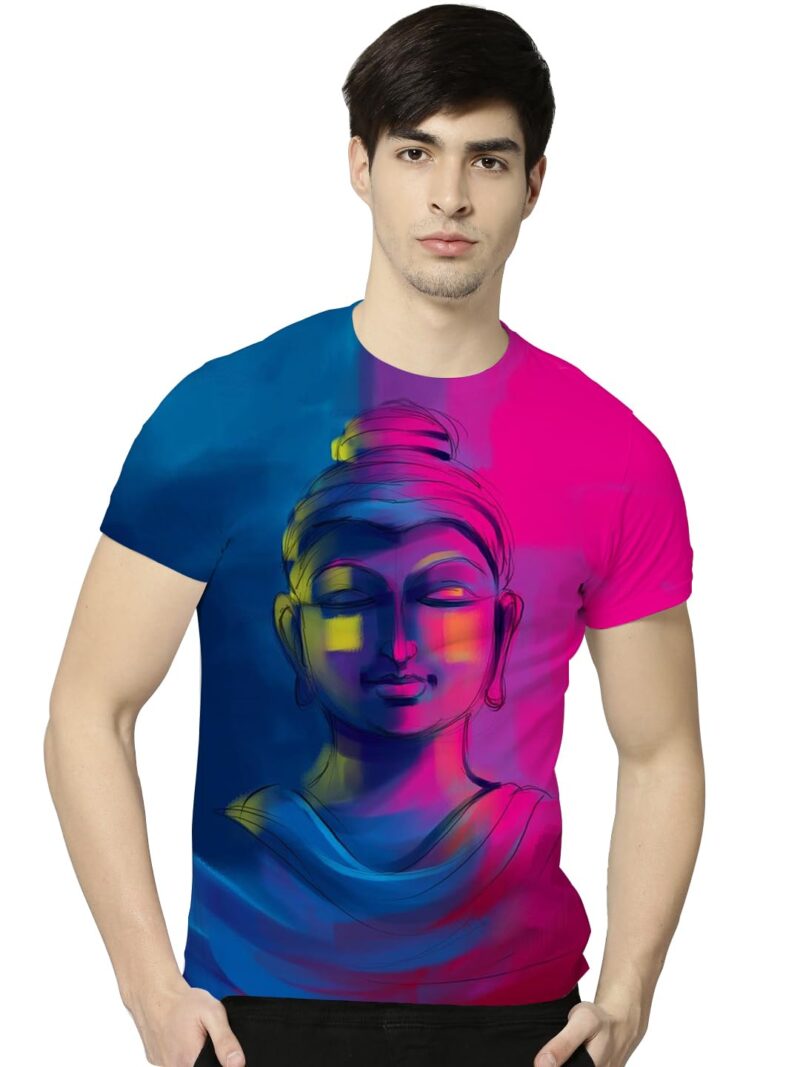 STAND OUT All Over Printed Shiva, Krishna, Hanuman, Ram, Kali Hindu Gods T-Shirts (in, Alpha, M, Regular, Multi)