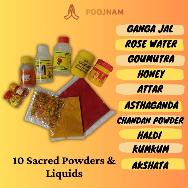 Poojnam Diwali Laxmi Pujan Premium Puja Samagri Kit - 47 Holy Essentials for Auspicious Diwali Celebration | Traditional Pooja Essentials