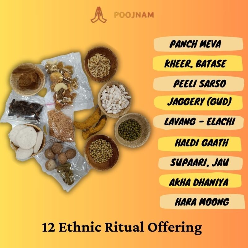 Poojnam Diwali Laxmi Pujan Premium Puja Samagri Kit - 47 Holy Essentials for Auspicious Diwali Celebration | Traditional Pooja Essentials