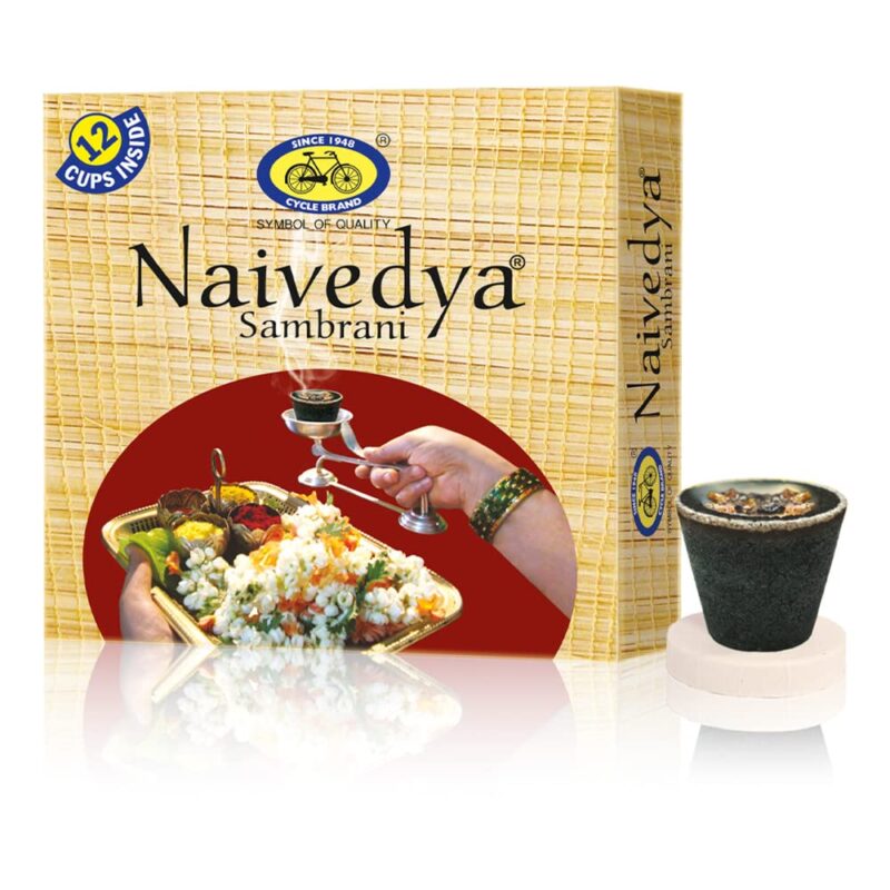 Cycle Pure Naivedya Sambrani Dhoop Cups for Pooja (48 pcs) | Havan Cups for Pooja, Home & Festivals | Natural Guggal Dhoop Original | Dhoop Cones | Pack of 4 (12 Cups/Pack + 1 Burner Plate/Pack)