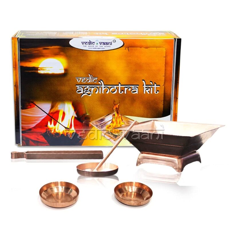 Vedic Vaani Agnihotra Kit- Copper Agni Havan Kund Set | Agnihotra Incense Stick for Pooja Purpose