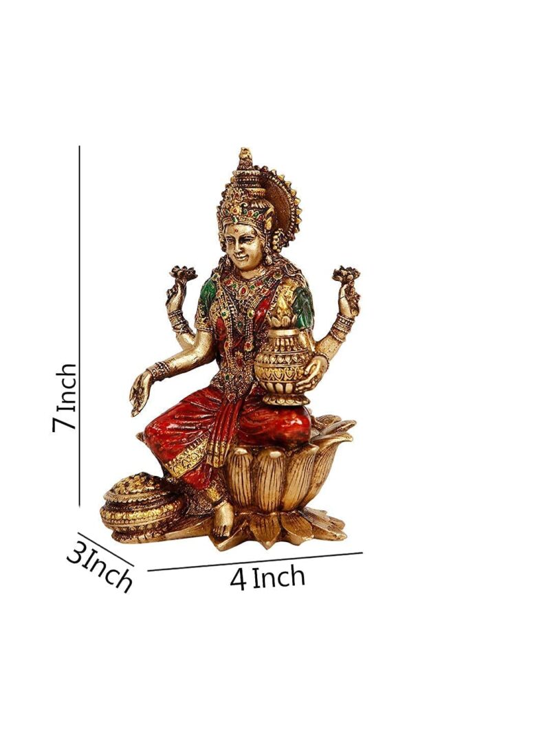 CraftVatika Lakshmi Devi Idol Statue for Home Puja Goddess Laxmi Idols Showpiece for Temple Pooja Room Diwali Decoration Gifts for Family Friends Corporate Client Mother Father