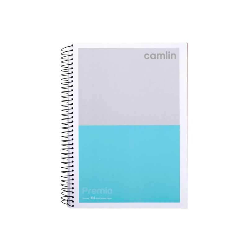 Camlin Premio 64 GSM Spiral 5 Subject Single Line 300 pages Notebook