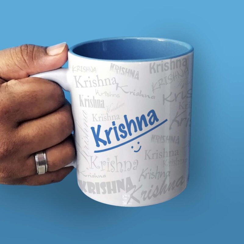 Hot Muggs Me Graffiti Mug - Krishna Personalised Name Ceramic, 315ml, 1 Unit