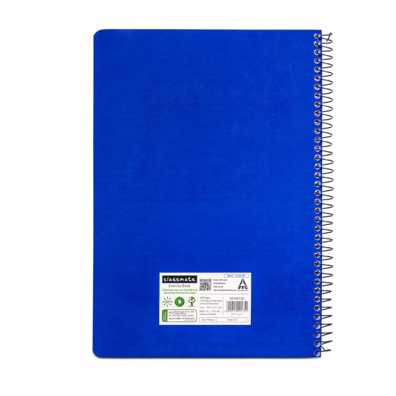 Classmate 2100135 Soft Cover 6 Subject Spiral Binding Selfie Notebook, Single Line, 300 Pages