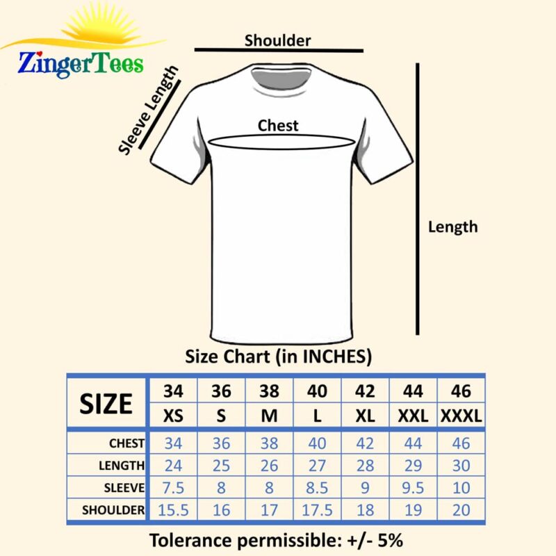 EqualLife Pure Cotton Chest Print T Shirt-Hindu God Hanuman-Design-5-by ZingerTees-Men-EL9120369-M-MAS