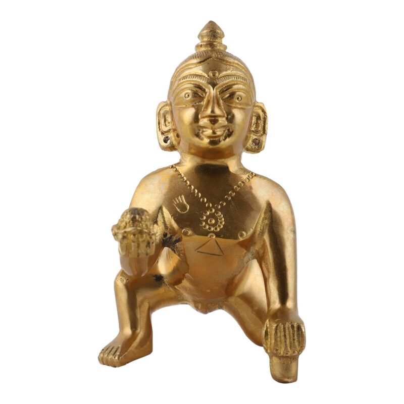 UAPAN Brass Laddu Gopal Idol Baby Laddoo Krishna murti (6CM_1 No Size)