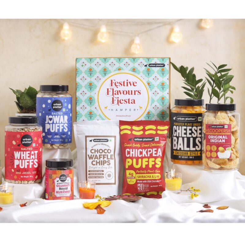 Urban Platter Festive Flavours Fiesta Hamper (Assorted Gift Hamper | Corporate Gifting | Festive Hamper | Celebration Gift Box)