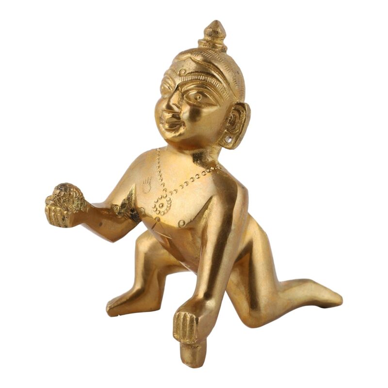 UAPAN Brass Laddu Gopal Idol Baby Laddoo Krishna murti (6CM_1 No Size)