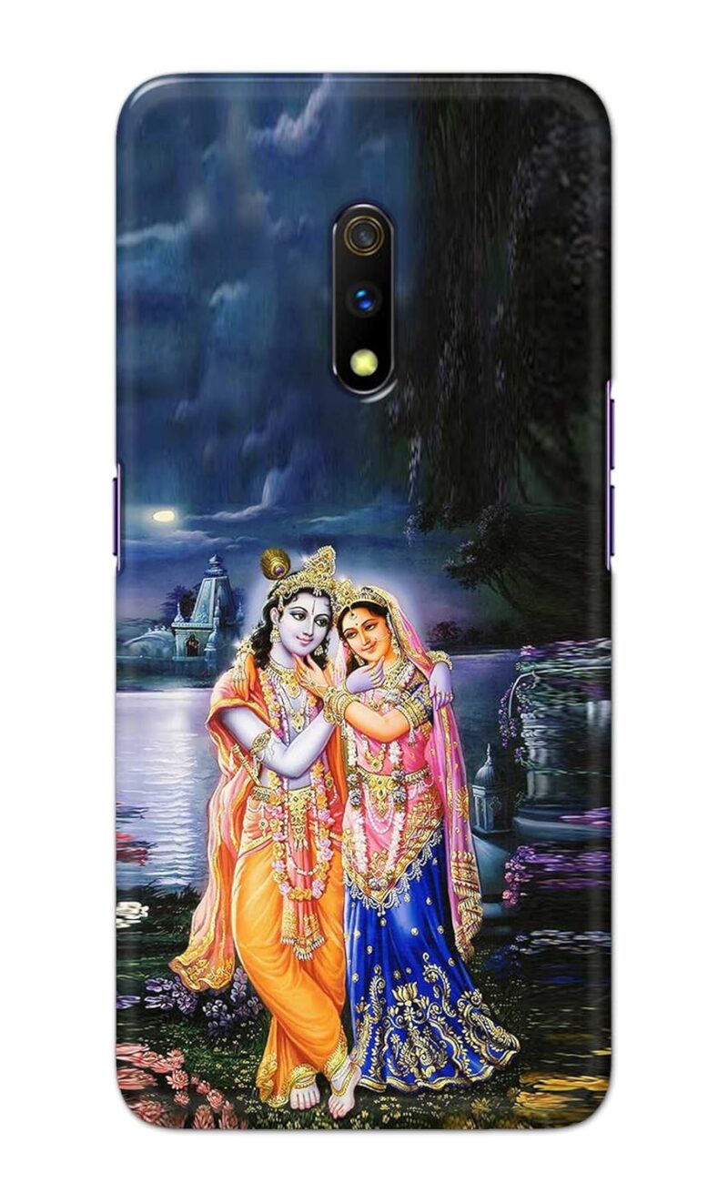 EmirumCases Lork Sri Krishna Radha Hindu God Godess Mahavishnu Religious Printed Designer Hard Back Case Cover for Realme X/Oppo K3, RMX1901 -(GU) PSK2033