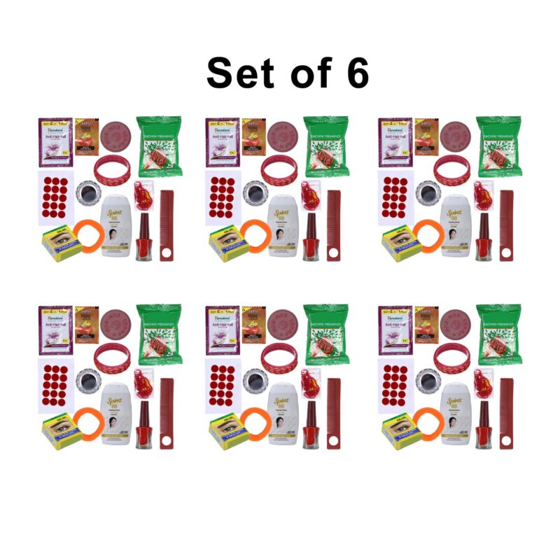 KAVIN Devi MATA Shingar Set Makeup Kit for Durga Pooja, Navratra Pooja Set with Box and Essentials (Makeup Kit Set of 6 Pcs (M-103))