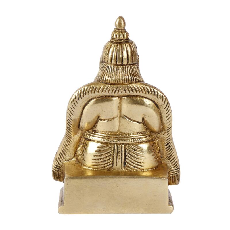 Artvarko Brass Idol Lord Kuber Sitting Statue | Murti for Pooja Room, Meditation, Prayer, Business Murti for Prosperity Money Home Décor Locker Safe Tijori