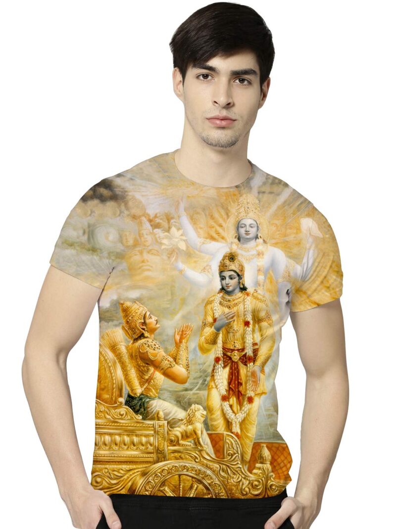 STAND OUT Lord Krishna | Bhagavad Gita | Hare Krishna | Vishnu | Hindu God T-Shirt