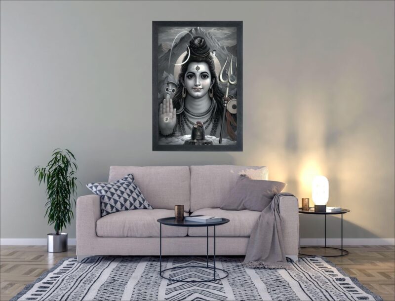 Devatwal Lord Shiv Ji Lord Shiva Photo Frame For Wall Mounted Painting (10 * 14 Inch) 504-LNP