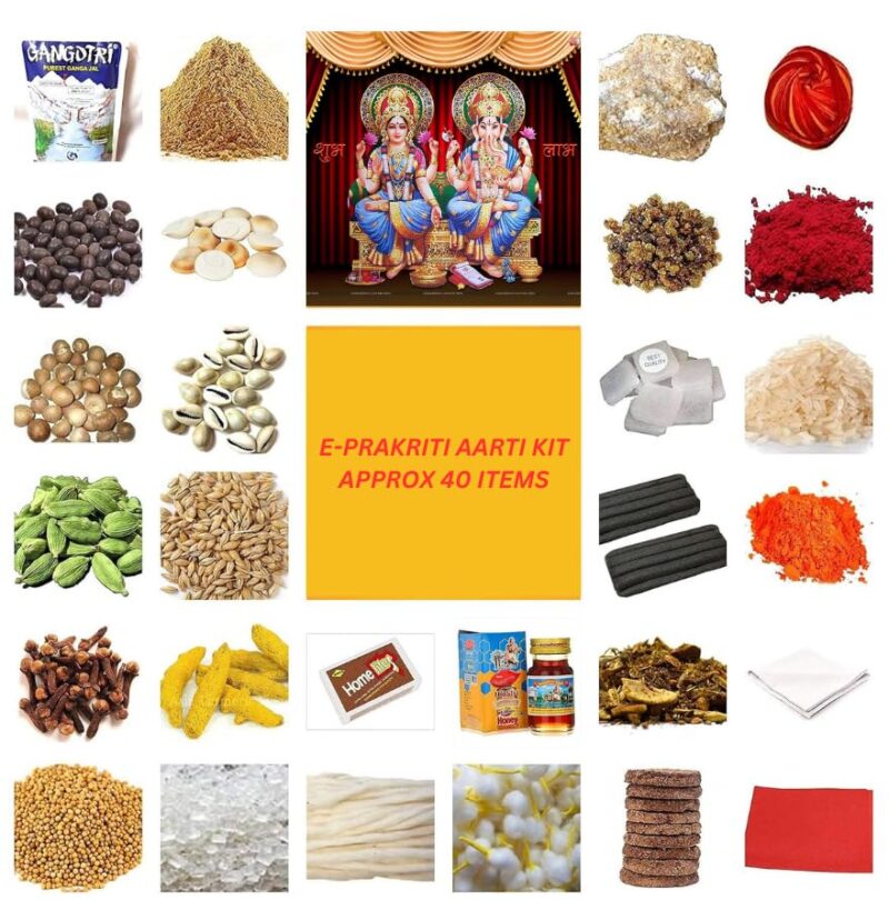 E-PRAKRITI® Diwali Puja Kit/Laxmi-Ganesh Pooja kit with Laxmi-Ganesh-Sarswati Poster & Kuber Yantra, Diwali Pooja Combo | Complete Pooja Samagri Kit for Navratri, Ganesh Chaturthi and Diwali Pooja