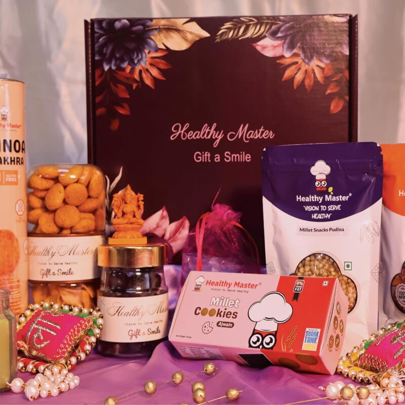 Healthy Master Box of 14 | Diwali Glow Hamper | Delights Diwali Gift Box | Healthy Snacks, Millet Balls, Cookies, Candle, Rangoli, shubh labh, Murti, Gift cards, Chocolate | Premium Diwali Gift Box | Festive Gift for Loved ones | Diwali Gift Hamper | Corporate Gift Hamper