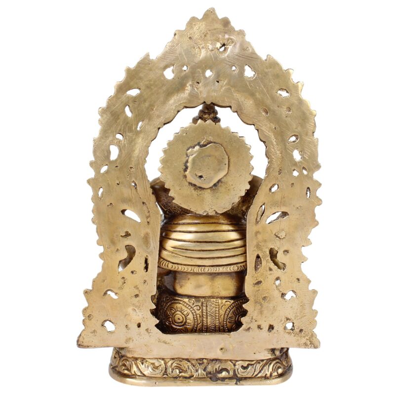 ARTVARKO Brass Ganesh Idol Statue Elephant Murti God Ganesha Vinayak Ganpati Sitting Sculpture Bhagwan Entrance Home Warming Vastu Décor Height 7.5 Inch