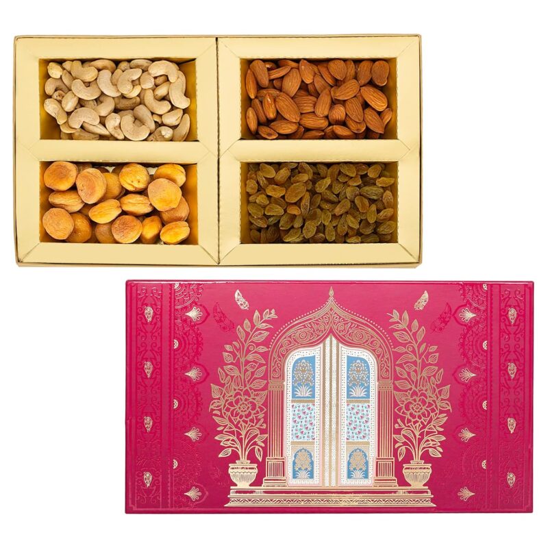 Fruitri Festive Delights Diwali Gift Hamper Dipawli Gift | Dry Fruits Gift Box | Celebration Set | 4 Gift Items | Gourmet Treat Hamper | Corporate Gifting