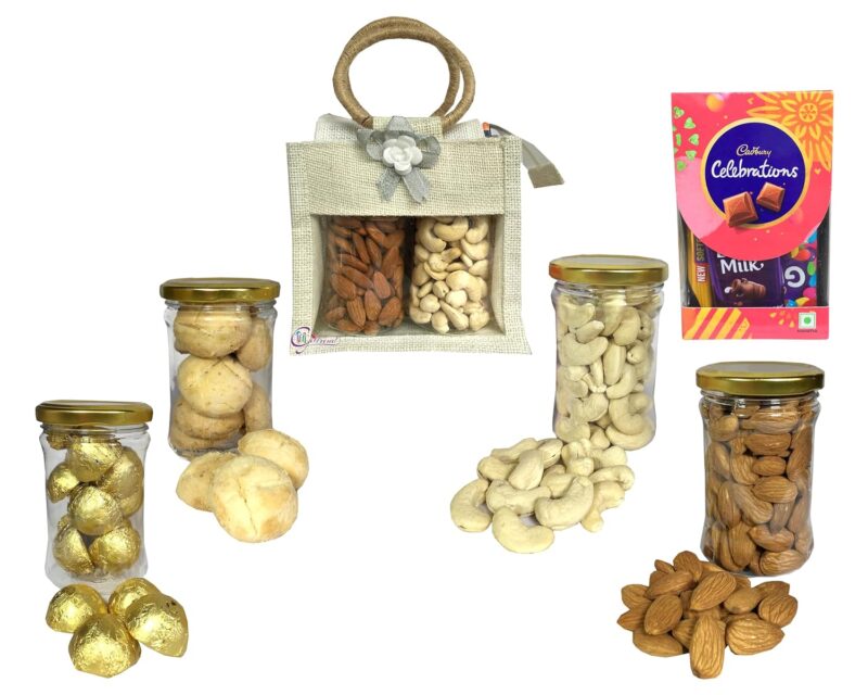 Giftrend Festive Diwali Gift Hamper with Assorted Nuts, Fine Chocolates, and Traditional Diyas – Ideal for Friends and Relatives