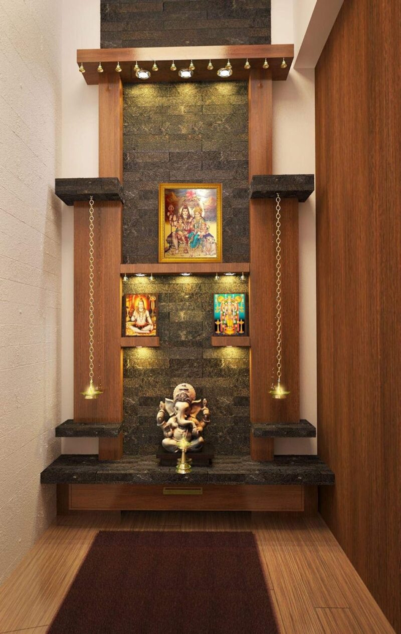 ADA Handicraft® Lord Shiva & Family Photo Frame for Wall and Pooja/Poster for Pooja/Religious Framed Painting for Worship (35 x 25) cm ,Wood ,Multicolor