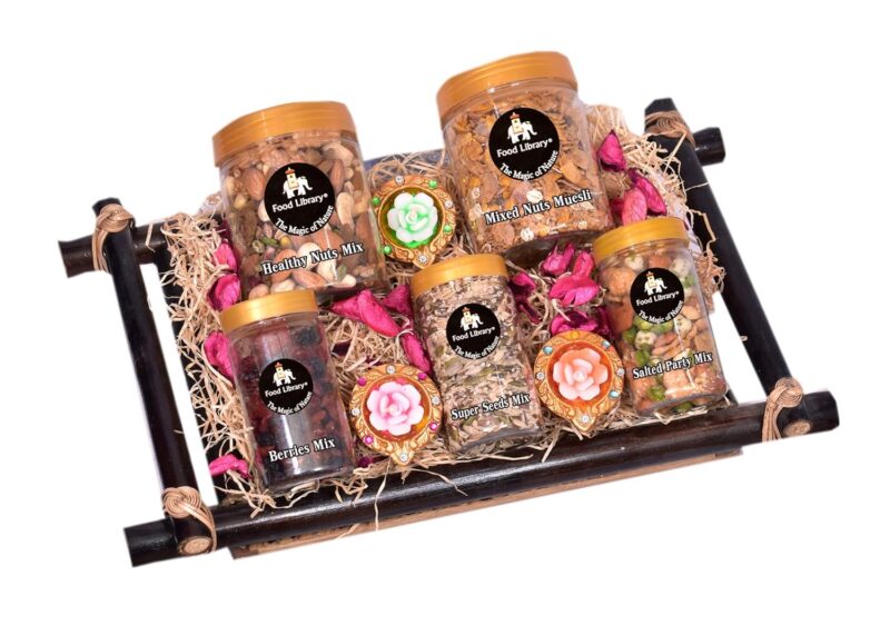 Food Library The Magic Of Nature Diwali Gourmet Dry Fruit | Diwali Gift Box I Dry-Fruits, Healthy Snacks I Corporate Diwali Gift Hamper I Diwali Dry Fruit Gift Pack I Diwali Gift Hamper I Premium Diwali Gift Box I Festive Hamper. (Mixed Berries , Seeds & Nuts.)