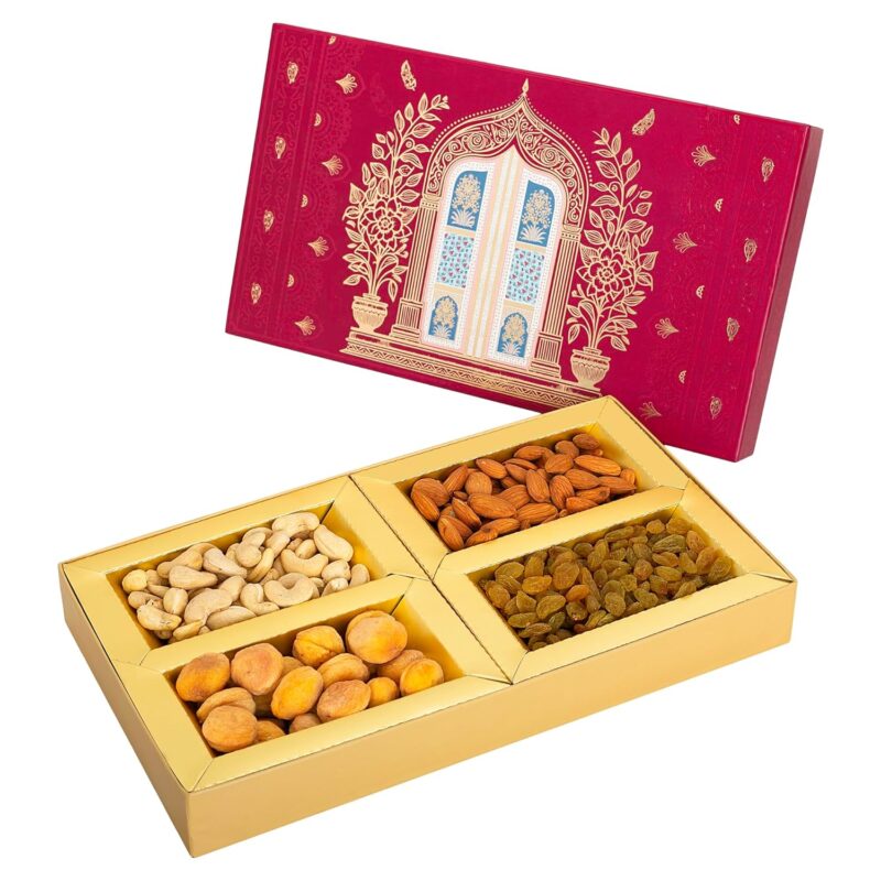 Fruitri Festive Delights Diwali Gift Hamper Dipawli Gift | Dry Fruits Gift Box | Celebration Set | 4 Gift Items | Gourmet Treat Hamper | Corporate Gifting