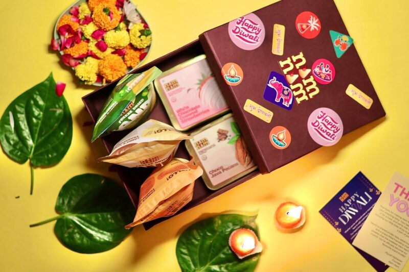 Nam Nam Grande Festive Indulgence Hamper | Luxurious Diwali Gift Box with Fruity Shellshocks, Shahi Kulfi Bites, Masala Mango, White Chocolate Strawberries & Choco Java Pecans | Perfect for Gifting & Celebrations 🪔🎉