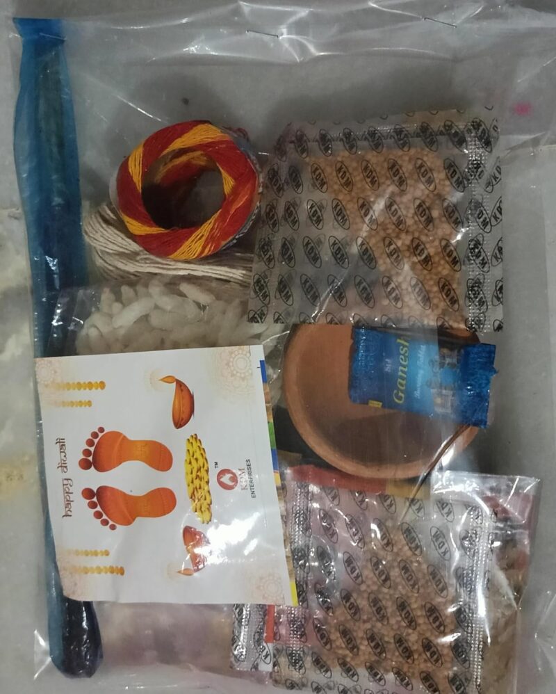 Diwali Puja Kit | Laxmi-Ganesh Pooja Kit with Poster | Dipawali Pujan Samagri for Home and Office Diwali Puja (Whole Kit) (31-Items)