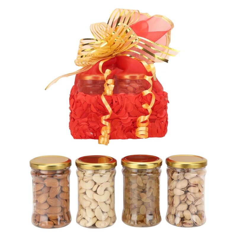 NUTRI MIRACLE Bhaidooj Dry Fruits Gift Hamper | Premium Dry Fruits Gift Pack Basket for Festive Gifting