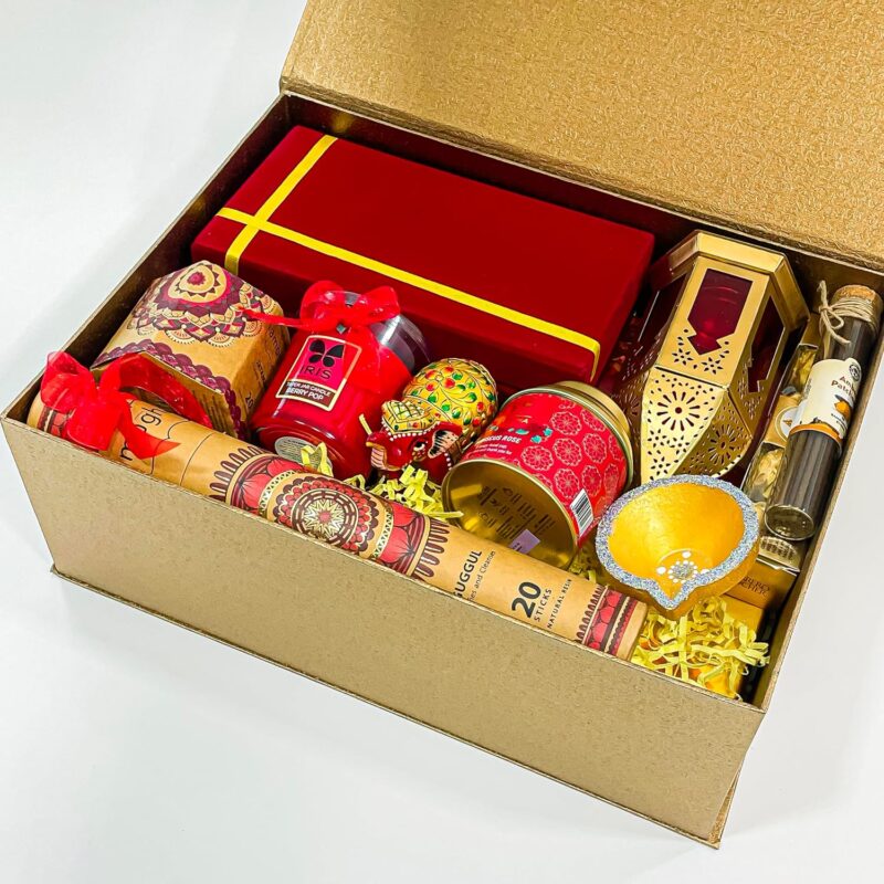 Angroos Dazzling Diwali Delights With Sweet Box, HERSHEY Kisses Festive Moments, Mysore Pak sweets and More Diwali Items | Diwali Gift hamper for Employees | Diwali gift box for office