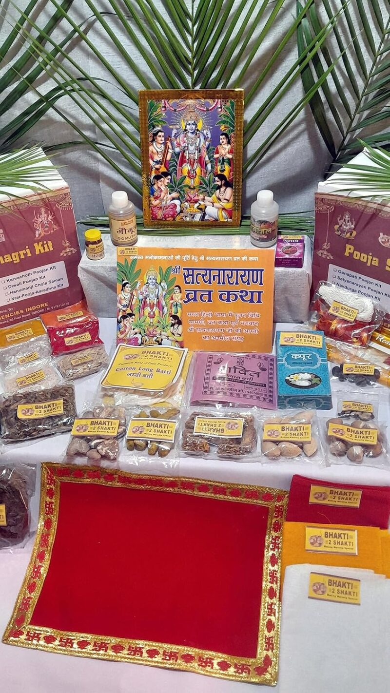 Bhakti2Shakti-Making Worship Special - Shree Satyanarayan Pooja Kit | Jumbo Kit | Adhik maas satyanarayan Katha Saman