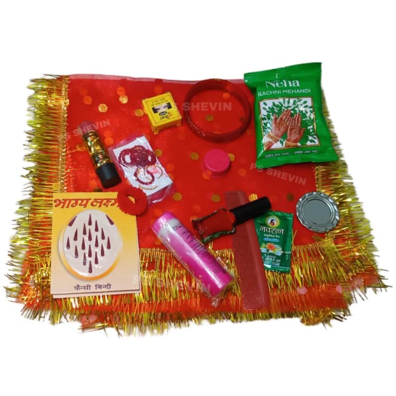 Veena Jai MATA Di Navratri Occasion MATA Rani Shringar Set 16 Shringar Set for Pooja Devi Maa Solah Shringar Puja Kit Pooja Set |BS12.74.52