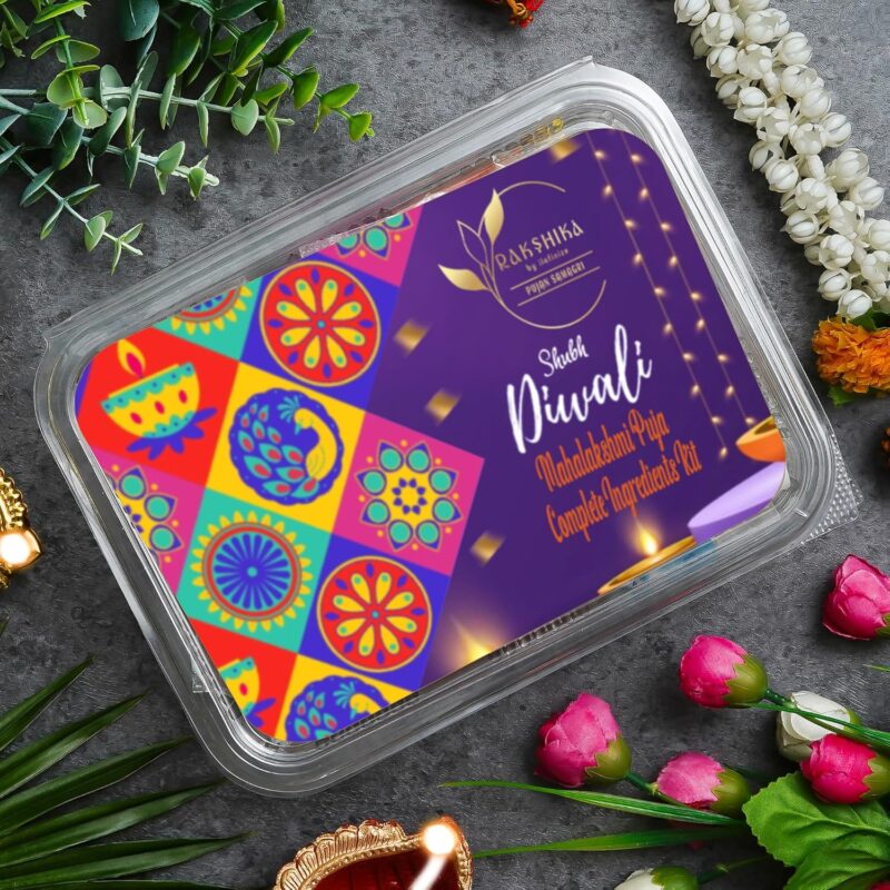 iinfinize 51 Items Diwali Lakshmi Mata Ganesh Pujan Samagri Packet Pooja Kit With Poster Pujan Whole Kit One Puja Thali Home And Office Deepawali Pujan Vidhi