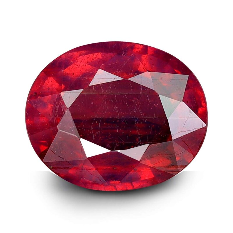 JAGDAMBA GEMS 5.00 Ratti Natural AA++ Quality Burma Ruby Manik Stone Original Earth Mind Certified Natural Loose Gemstone{Lab - Teseted}