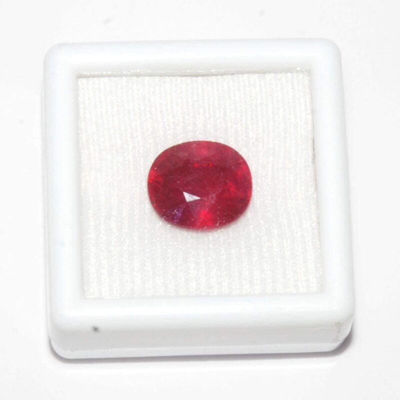 S KUMAR GEMS & JEWELS AAA++ Quality Ruby Stone Burma Mined Manik Gemstone 6.25 Carat/Ct Certified Natural Gemstone