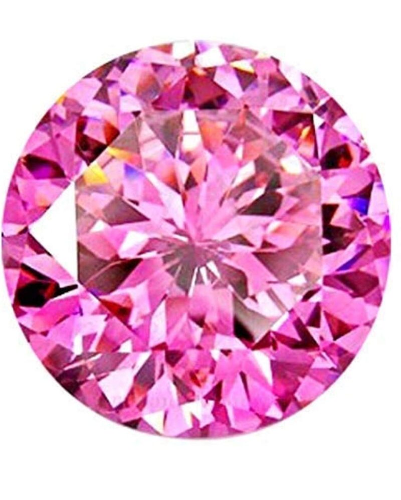 Gems 8-10 Carat Pink Zircon Stone American Diamond Certified Faceted Cut Loose Gemstone for Men and Women