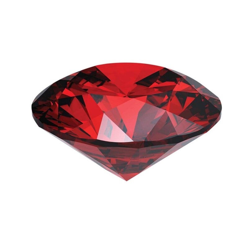 Khushbu Gems 11.25 Ratti GGTL Certified Diamond Cut Red Zircon Gemstone for Ring and Pendant for unisex