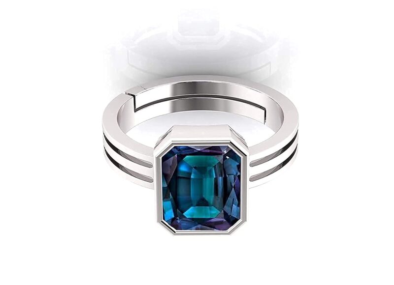 JAGDAMBA GEMS Lab Certified Alexandrite Ring Excellent Quality AAA++ 8.25 Ratti Gemstone GGTL Lab - Certified