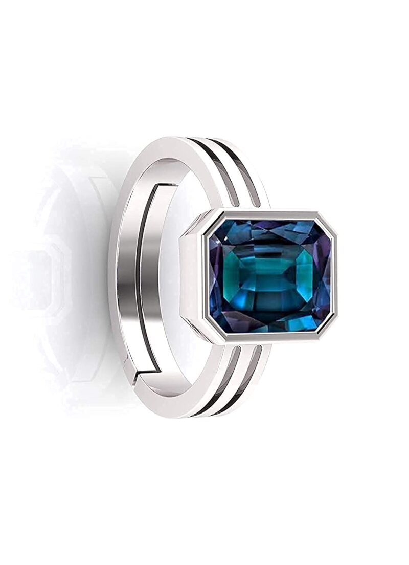 JAGDAMBA GEMS Lab Certified Alexandrite Ring Excellent Quality AAA++ 8.25 Ratti Gemstone GGTL Lab - Certified