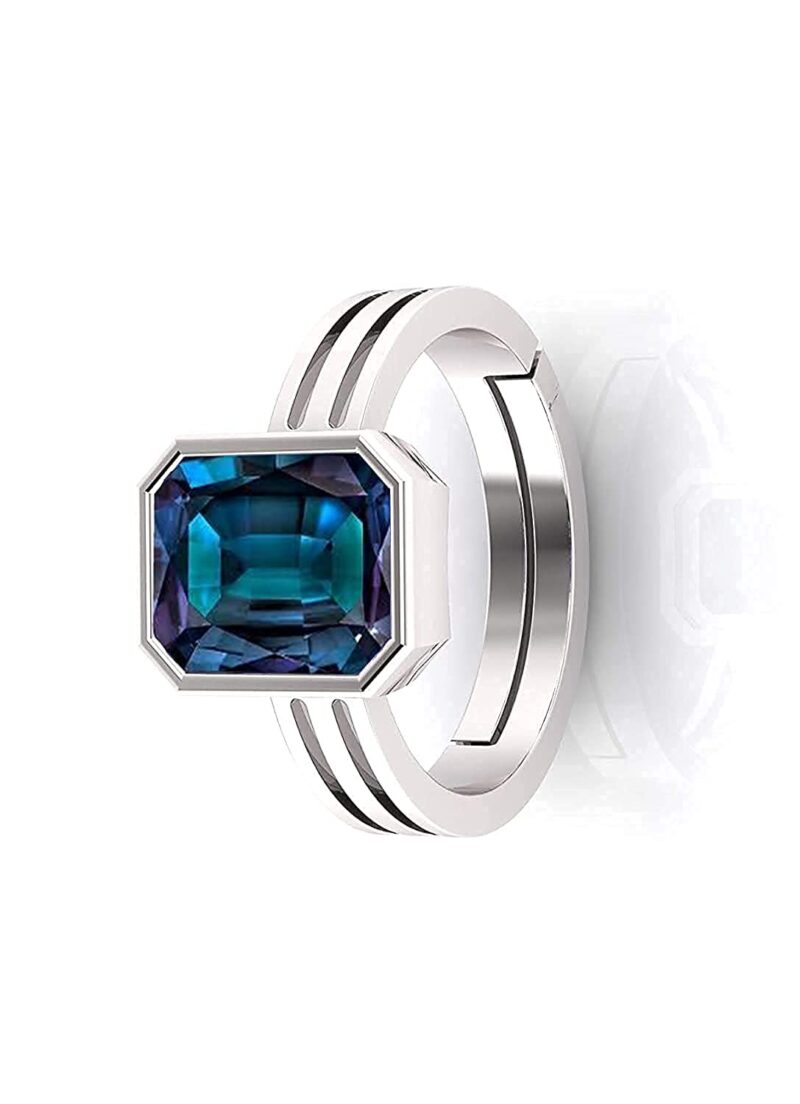 JAGDAMBA GEMS Lab Certified Alexandrite Ring Excellent Quality AAA++ 14.25 Ratti / 13.72 Carat Gemstone GGTL Lab - Certified